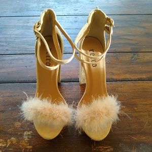 Ostrich Feather Heels